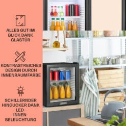 MKS-13 Minibar Mini-Kühlschrank 3 Temperaturen 30L 23 DB Glastür -Optimal Küchengeräte Geschäft 10005440 DE 0003 usp