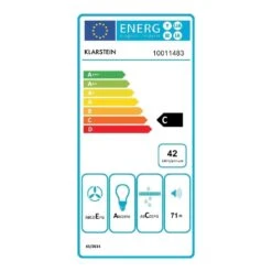 UW60SF Dunstabzugshaube Edelstahl 60 Cm 205 M³/h Unterbau Abluft LED -Optimal Küchengeräte Geschäft 10011483 energy label