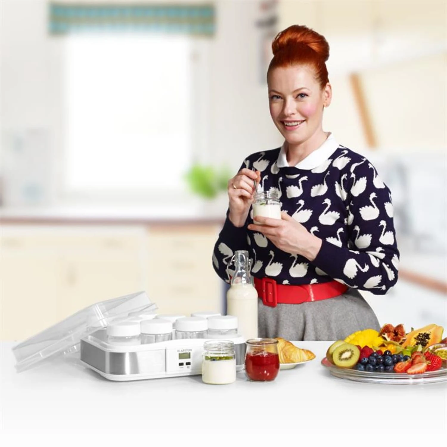 Gaia Joghurtmaker 12 Gläser A 150 Ml Timer Edelstahl 4 Gaia Joghurtmaker 12 Gläser A 150 Ml Timer Edelstahl – Bild 2