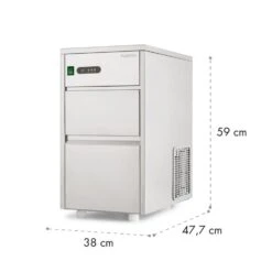 Powericer XL Eiswürfelmaschine Industrie 145W 20 Kg/d 3,5 Kg Behälter -Optimal Küchengeräte Geschäft 10013323 yy 0010 logo Klarstein Powericer XL Ice Maker