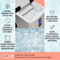 Mr. Black-Frost Eismaschine 150W Edelstahl Schwarz 15kg -Optimal Küchengeräte Geschäft 10020109 de 0002 usp