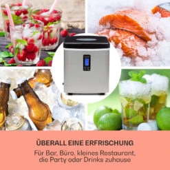 Mr. Black-Frost Eismaschine 150W Edelstahl Schwarz 15kg -Optimal Küchengeräte Geschäft 10020109 de 0003 usp