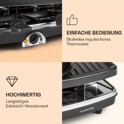 Entrecote 2-in-1 Raclettegrill & Fondue Naturstein 1100W 8 Personen -Optimal Küchengeräte Geschäft 10022268 de 0004 logo
