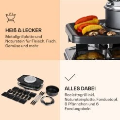 Entrecote 2-in-1 Raclettegrill & Fondue Naturstein 1100W 8 Personen -Optimal Küchengeräte Geschäft 10022268 de 0005 logo