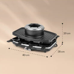 Entrecote 2-in-1 Raclettegrill & Fondue Naturstein 1100W 8 Personen -Optimal Küchengeräte Geschäft 10022268 yy 0006 logo