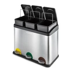 Ökosystem Edelstahl-Tretabfalleimer 45 Liter Recycling 9 Ökosystem Edelstahl-Tretabfalleimer 45 Liter Recycling -Optimal Küchengeräte Geschäft 10024130 yy 0004 titel Klarstein oekosystem Muelleimer 3er