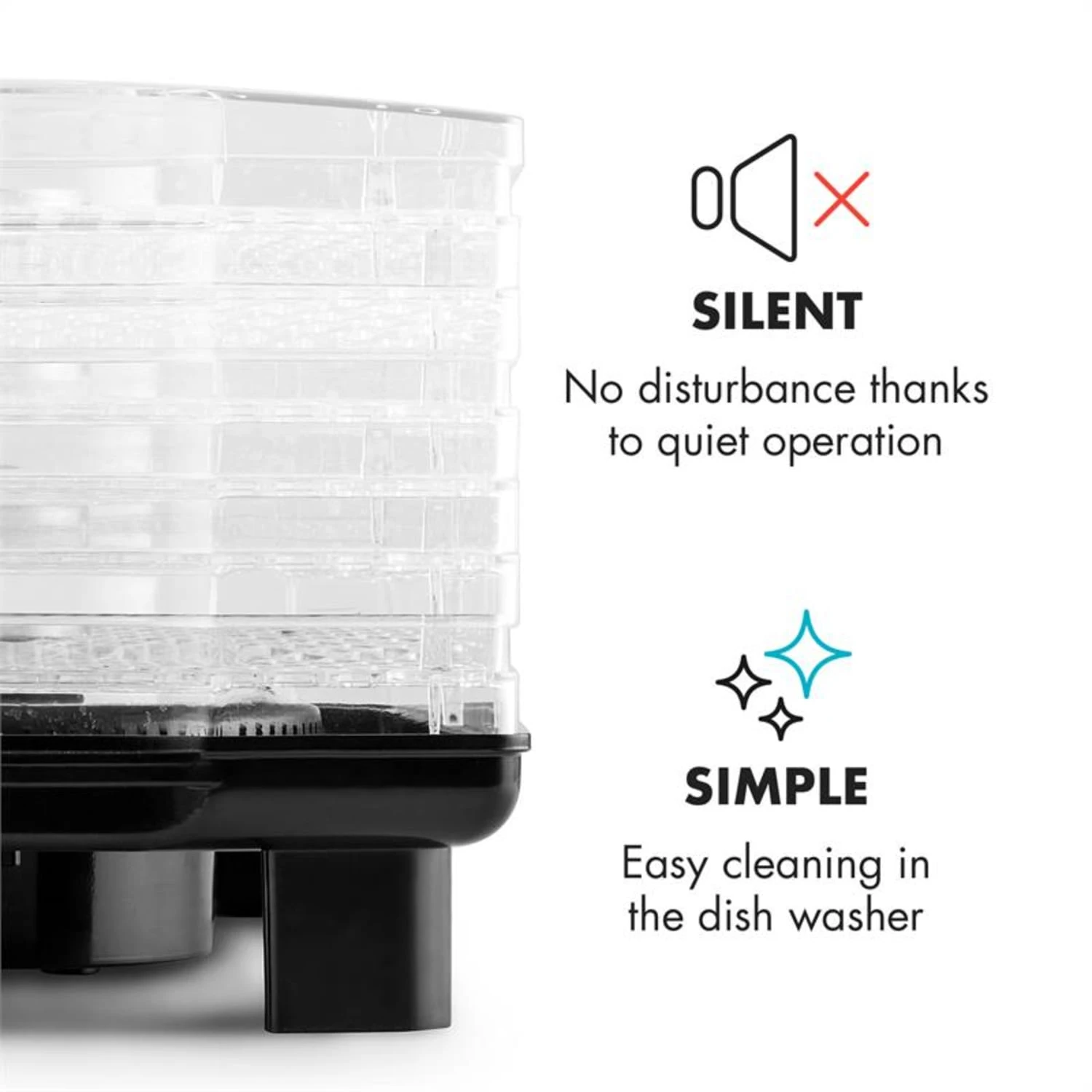 Bananarama Dörrautomat Schwarz 550W Trockner Dehydrator 6 Etagen 8 Bananarama Dörrautomat Schwarz 550W Trockner Dehydrator 6 Etagen – Bild 6