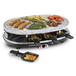 All-U-Can-Grill Raclette 4-in-1 Pancake Crêpes Steinplatte 8 Personen -Optimal Küchengeräte Geschäft 10028450 yy 0002 titel Klarstein All U Can Grill Raclettegrill 4in1