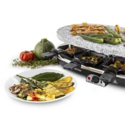 All-U-Can-Grill Raclette 4-in-1 Pancake Crêpes Steinplatte 8 Personen -Optimal Küchengeräte Geschäft 10028450 yy 0008 titel Klarstein All U Can Grill Raclettegrill 4in1