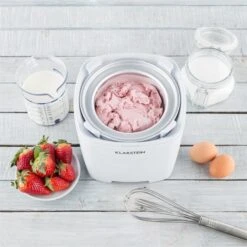 Creamberry Eiscremebereiter Flaschenkühler Frozen Yogurt 1,5l Weiß -Optimal Küchengeräte Geschäft 10028925 yy 0004 ambient Klarstein Creamberry Eisbereiter reedit