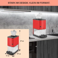 Icebreaker Ice Crusher 15kg/h 3,5 Liter Eisbehälter Edelstahl Rot -Optimal Küchengeräte Geschäft 10028938 de 0006 usp