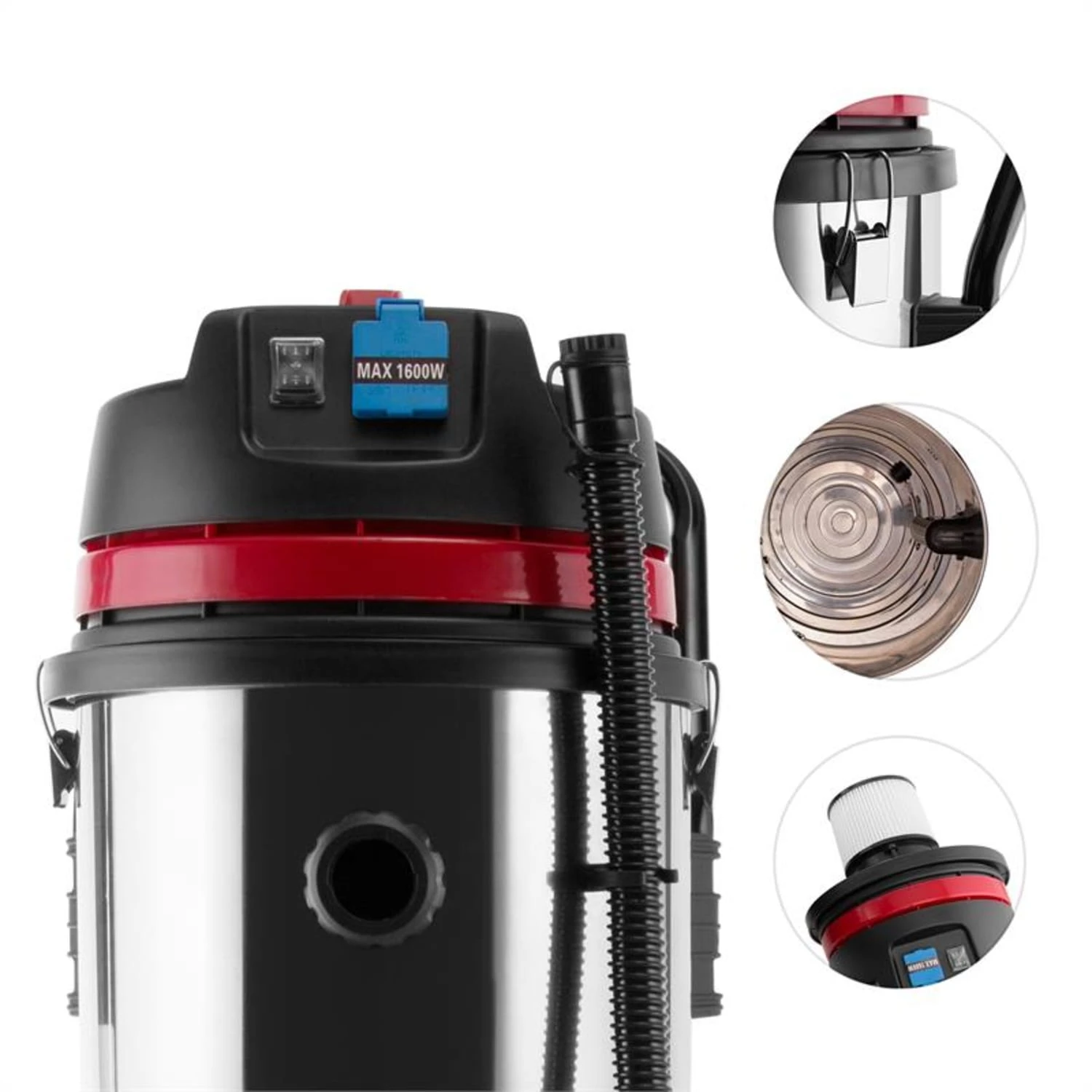 Reinraum Nass-Trocken-Sauger Industriesauger 2000W HEPA 60l Steckdose 7 Reinraum Nass-Trocken-Sauger Industriesauger 2000W HEPA 60l Steckdose – Bild 5