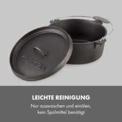 Hotrod 45 Dutch Oven BBQ-Topf 4,5 Qt / 4 Liter Gusseisen Schwarz -Optimal Küchengeräte Geschäft 10029165 de 0007 logo