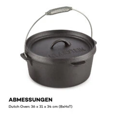 Hotrod 85 Dutch Oven BBQ-Topf 9 Qt / 8,5 Liter Gusseisen Schwarz -Optimal Küchengeräte Geschäft 10029167 de 0007 logo