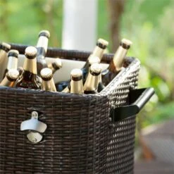 Springbreak Getränkewagen Kühlbox Terrassenkühlwagen 80l Rattandekor -Optimal Küchengeräte Geschäft 10029648 yy 0005 logo