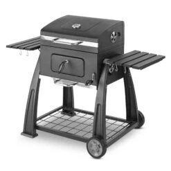 Bigfoot Holzkohlegrill Smoker BBQ-Grill 55 X 40 Cm Stahl Schwarz 17 Bigfoot Holzkohlegrill Smoker BBQ-Grill 55 X 40 Cm Stahl Schwarz -Optimal Küchengeräte Geschäft 10029763 yy 0008 front Klarstein Bigfoot BBQ Grill Smoker