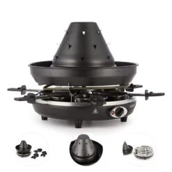 Taste Volcano Tartarengrill Raclettegrill 1500 W 6 Personen Schwarz 12 Taste Volcano Tartarengrill Raclettegrill 1500 W 6 Personen Schwarz -Optimal Küchengeräte Geschäft 10030307 yy 0006 detail Klarstein Tataren Grill Raclette Grill