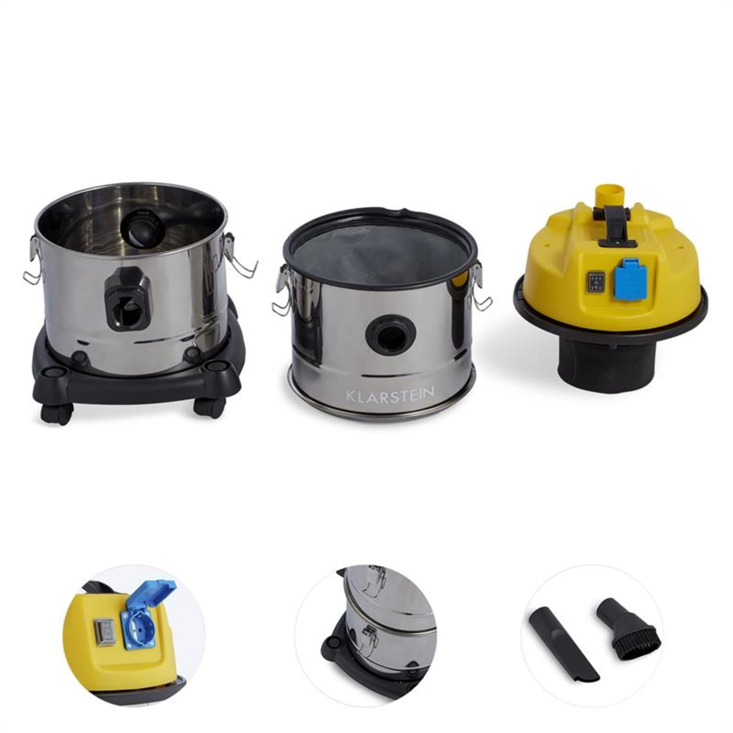 Reinraum 3-in-1 Nass-/Trockensauger Aschesauger 1800W 30l Edelstahl 5 Reinraum 3-in-1 Nass-/Trockensauger Aschesauger 1800W 30l Edelstahl – Bild 3