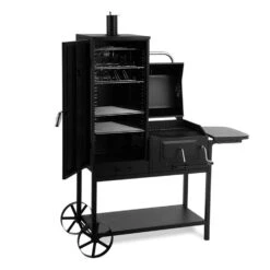 Fleischbrocken Holzkohlegrill Smoker Räucherofen BBQ-Grill Schwarz 11 Fleischbrocken Holzkohlegrill Smoker Räucherofen BBQ-Grill Schwarz -Optimal Küchengeräte Geschäft 10030554 yy 0003 titel Professional charcoal grill and smoker