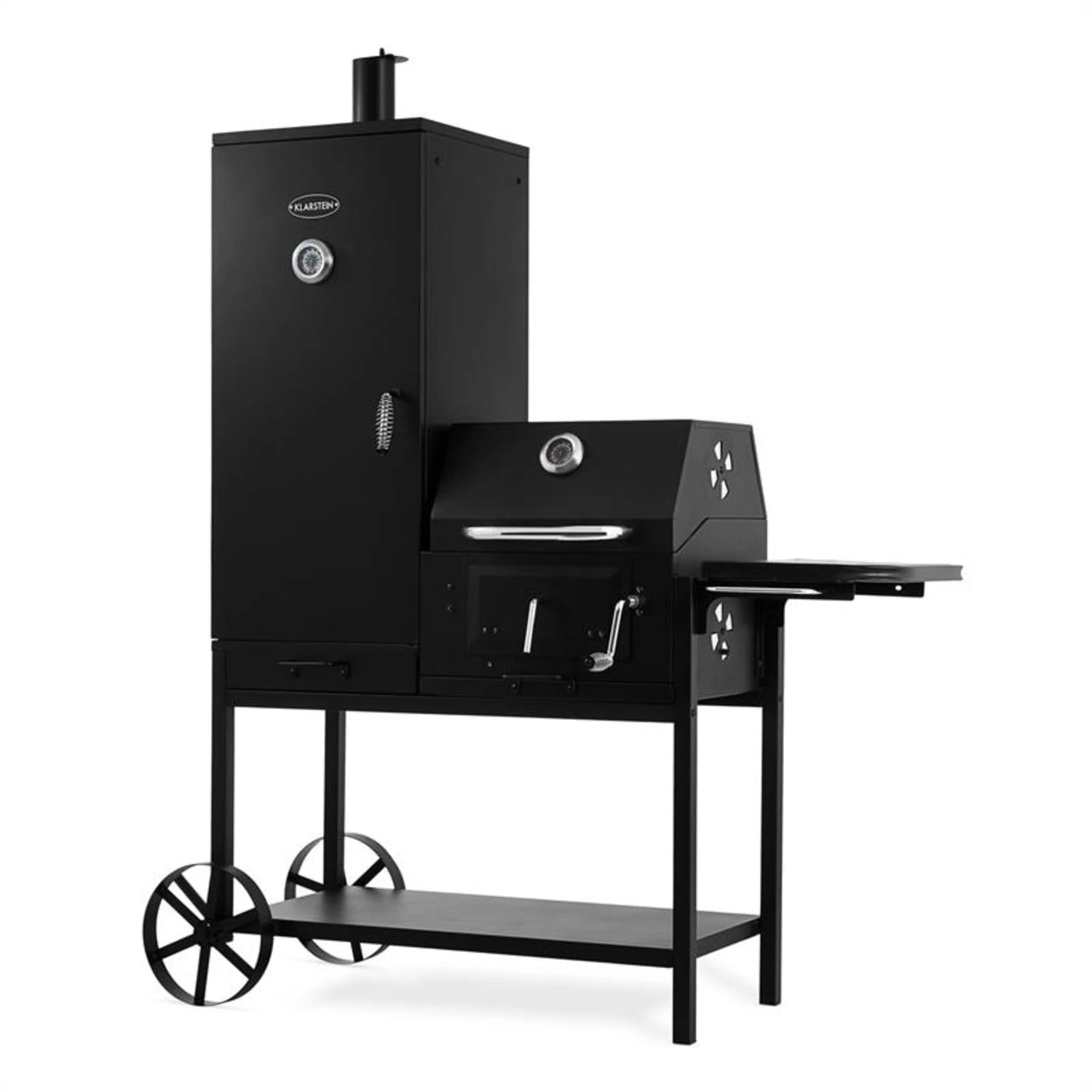 Fleischbrocken Holzkohlegrill Smoker Räucherofen BBQ-Grill Schwarz 8 Fleischbrocken Holzkohlegrill Smoker Räucherofen BBQ-Grill Schwarz – Bild 6
