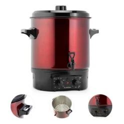 Biggie Einkochautomat Edelstahl 27 Liter 2000W Timer Rot 8 Biggie Einkochautomat Edelstahl 27 Liter 2000W Timer Rot -Optimal Küchengeräte Geschäft 10030585 yy 0003 detail Klarstein Biggie Einkochautomat 27 Liter rot