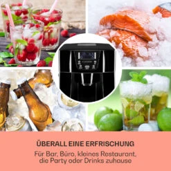 Ice Volcano 2G Eismaschine LED 12kg Je 24h 2l 6-12min Schwarz -Optimal Küchengeräte Geschäft 10030844 DE 0003 usp