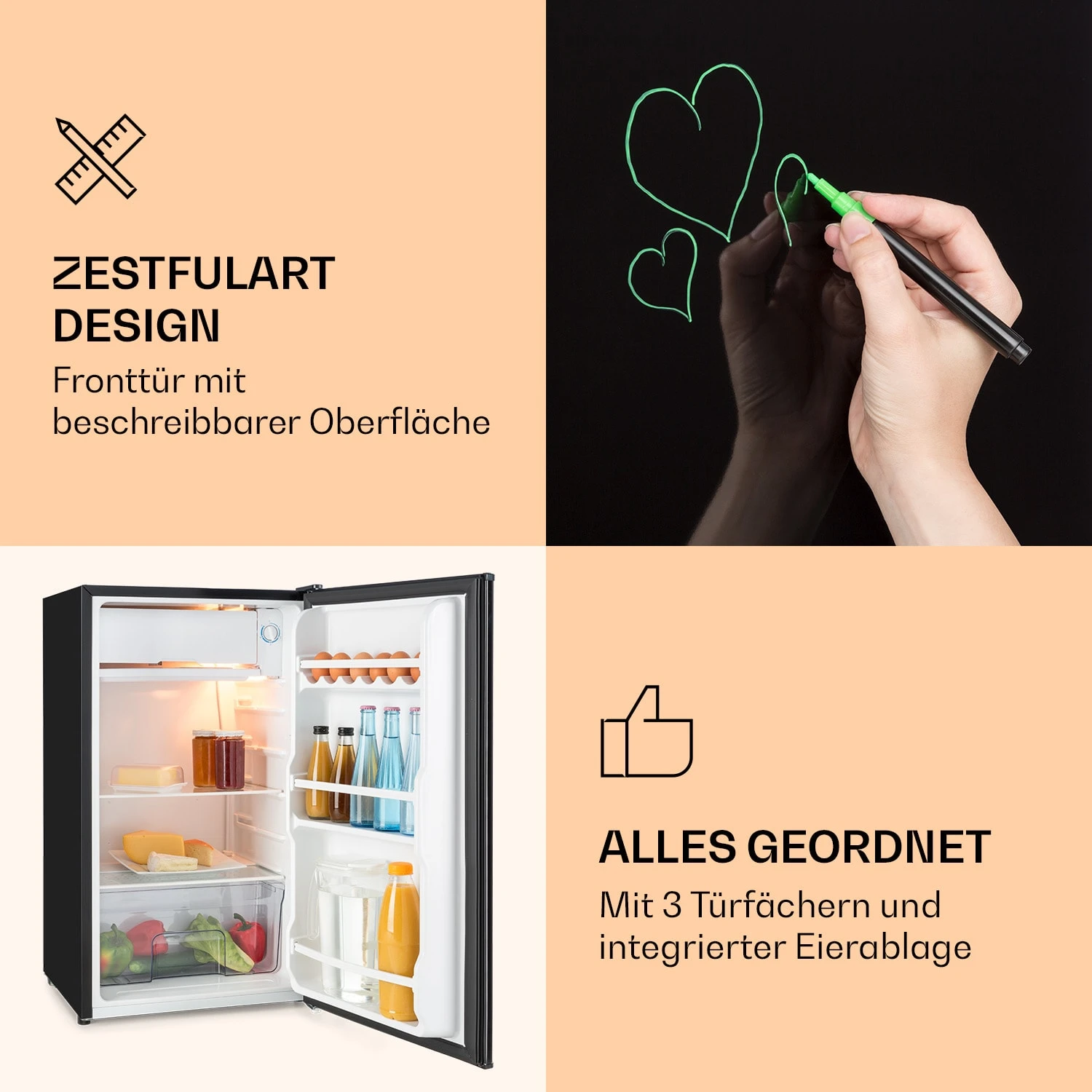 Spitzbergen Uni Kühlschrank 91 Liter 10-Liter-Gefrierfach 2 Böden 5 Spitzbergen Uni Kühlschrank 91 Liter 10-Liter-Gefrierfach 2 Böden – Bild 3