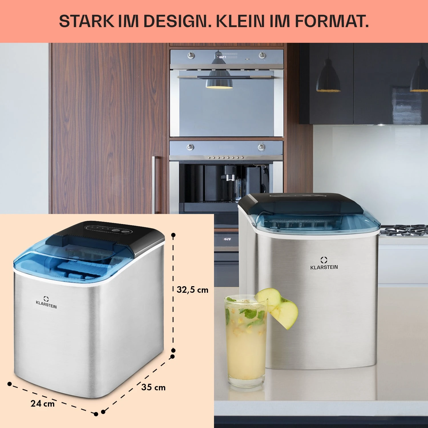 On-The-Rocks Eismaschine LED | 12kg Je 24h | 2.1l | Edelstahl Schwarz 8 On-The-Rocks Eismaschine LED | 12kg Je 24h | 2.1l | Edelstahl Schwarz – Bild 6