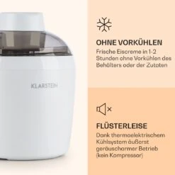 Schneeflöckchen Eiscremebereiter Thermoelektrisch 700ml Leise Weiß -Optimal Küchengeräte Geschäft 10031663 de 0003 logo