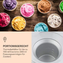 Schneeflöckchen Eiscremebereiter Thermoelektrisch 700ml Leise Weiß -Optimal Küchengeräte Geschäft 10031663 de 0005 logo