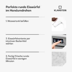 Metropolitan Eiswürfelmaschine 12kg/24h Digitales Display -Optimal Küchengeräte Geschäft 10031881 de 0004 usp