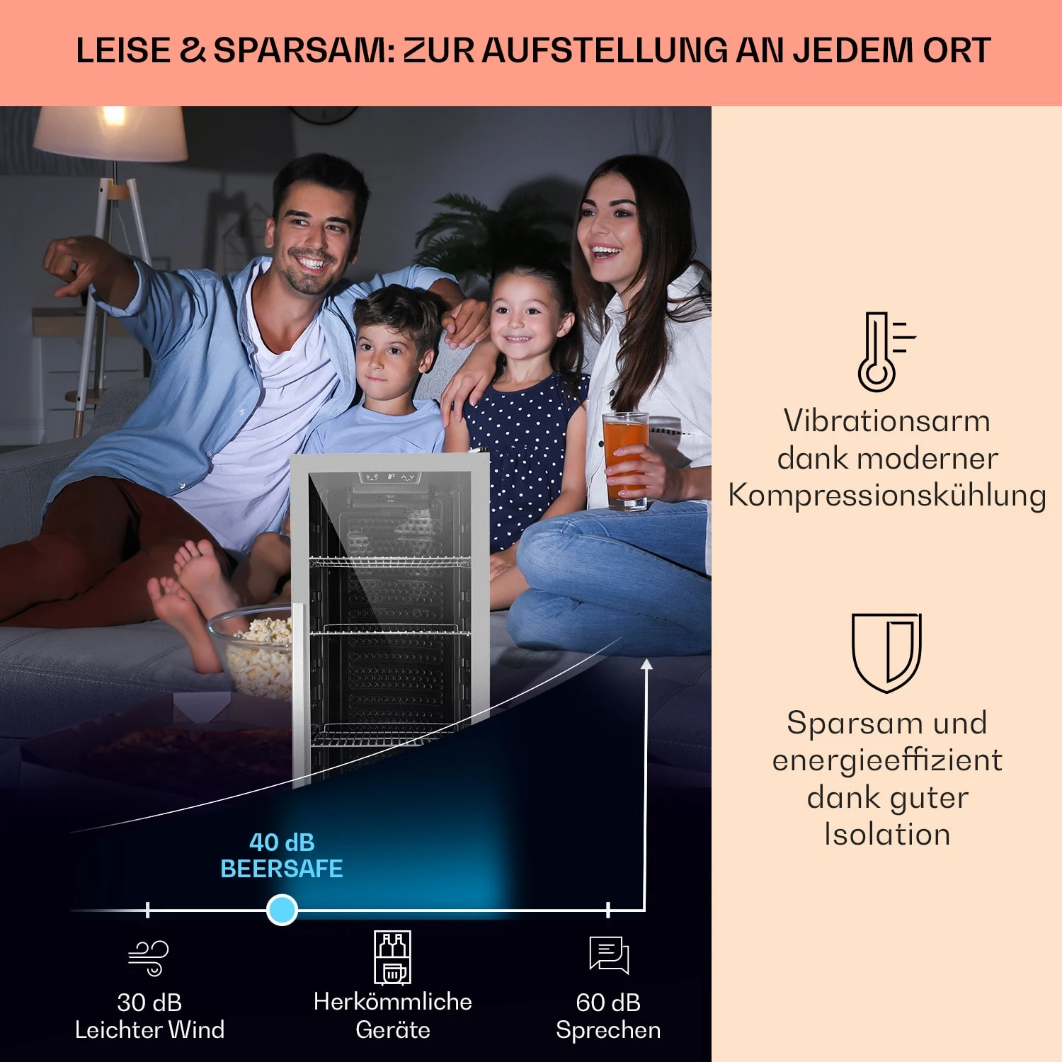 Beersafe 6XL Kühlschrank 201 Liter 5 Böden Panoramaglastür Edelstahl 5 Beersafe 6XL Kühlschrank 201 Liter 5 Böden Panoramaglastür Edelstahl – Bild 3