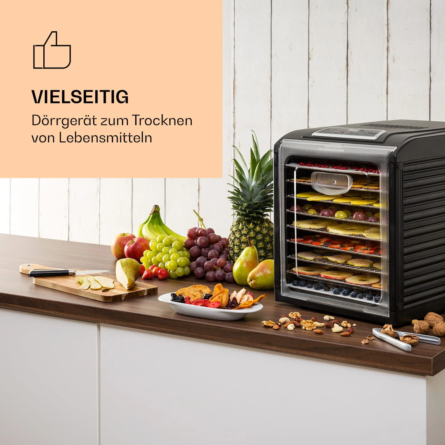 Fruit Jerky Plus 9 Dörrautomat Timer 9 Ablagen 600-700 W 35-70 °C 4 Fruit Jerky Plus 9 Dörrautomat Timer 9 Ablagen 600-700 W 35-70 °C – Bild 2