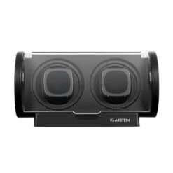 Lugano Uhrenbeweger Kunststoff 2 Uhren 4 Modi Schwarz -Optimal Küchengeräte Geschäft 10032007 yy 0003 front Klarstein Lugano Uhrenbeweger schwarz