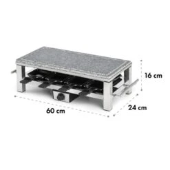 Schmelzlette Raclette 1500W Naturstein-Platte Edelstahlgehäuse -Optimal Küchengeräte Geschäft 10032028 yy 0006 logo Klarstein Schmelzlette Raclette 1500W Edelstahl