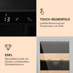 Vinovilla Smart Weinkühlschrank 50l / 20 Flaschen Glastür Edelstahl -Optimal Küchengeräte Geschäft 10032037 de 0003 logo