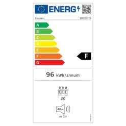 Vinovilla Smart Weinkühlschrank 50l / 20 Flaschen Glastür Edelstahl -Optimal Küchengeräte Geschäft 10032037 energy label