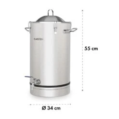 Maischfest Fermenter 25 Fermentierkessel 25 Ltr Gärröhrchen Edelstahl -Optimal Küchengeräte Geschäft 10032122 yy 0006 logo Klarstein Maischfest Fermenter 25 Gaerkessel 25l