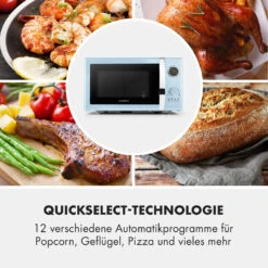 Fine Dinesty 2-in-1-Mikrowelle: 23l 800W / Grill: 1000W Blau -Optimal Küchengeräte Geschäft 10032201 de 0005 logo