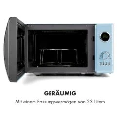Fine Dinesty 2-in-1-Mikrowelle: 23l 800W / Grill: 1000W Blau -Optimal Küchengeräte Geschäft 10032201 de 0006 logo