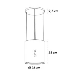 Barett Inselabzugshaube Ø35cm Umluft 558 M³/h LED Aktivkohlefilter -Optimal Küchengeräte Geschäft 10032301 yy 0009 logo