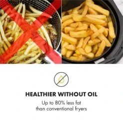 AirVital Heißluftfritteuse 1300W 2,5l CeraPlus-Antihaft Touch Weiß -Optimal Küchengeräte Geschäft 10032331 yy 0007 logo Klarstein AirVital Heissluftfritteuse 1300W weiss reedit