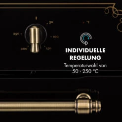 Victoria Einbaubackofen Retro-Design 9 Funktionen 50-250°C Schwarz -Optimal Küchengeräte Geschäft 10032460 de 0005 logo