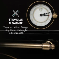 Victoria Einbaubackofen Retro-Design 9 Funktionen 50-250°C Schwarz -Optimal Küchengeräte Geschäft 10032460 de 0006 logo