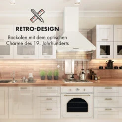 Victoria Einbaubackofen Retro-Design 9 Funktionen 50-250°C Elfenbein -Optimal Küchengeräte Geschäft 10032485 de 0002 logo