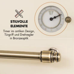 Victoria Einbaubackofen Retro-Design 9 Funktionen 50-250°C Elfenbein -Optimal Küchengeräte Geschäft 10032485 de 0006 logo