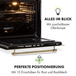 Victoria Einbaubackofen Retro-Design 9 Funktionen 50-250°C Elfenbein -Optimal Küchengeräte Geschäft 10032485 de 0007 logo