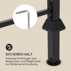 Steakhouse Grilldach 220x215x140cm PE 180 G/m² Flammhemmend Stahl Grau 19 Steakhouse Grilldach 220x215x140cm PE 180 G/m² Flammhemmend Stahl Grau -Optimal Küchengeräte Geschäft 10032523 de 0008 logo