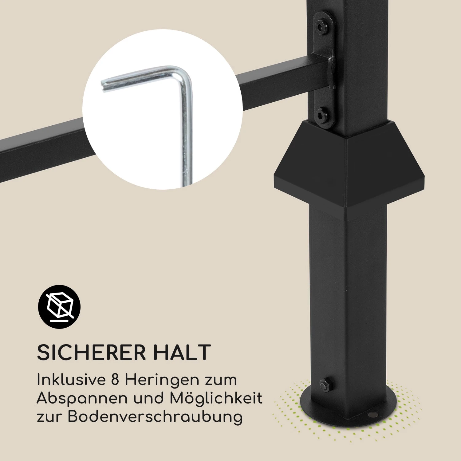 Steakhouse Grilldach 220x215x140cm PE 180 G/m² Flammhemmend Stahl Grau 9 Steakhouse Grilldach 220x215x140cm PE 180 G/m² Flammhemmend Stahl Grau – Bild 8