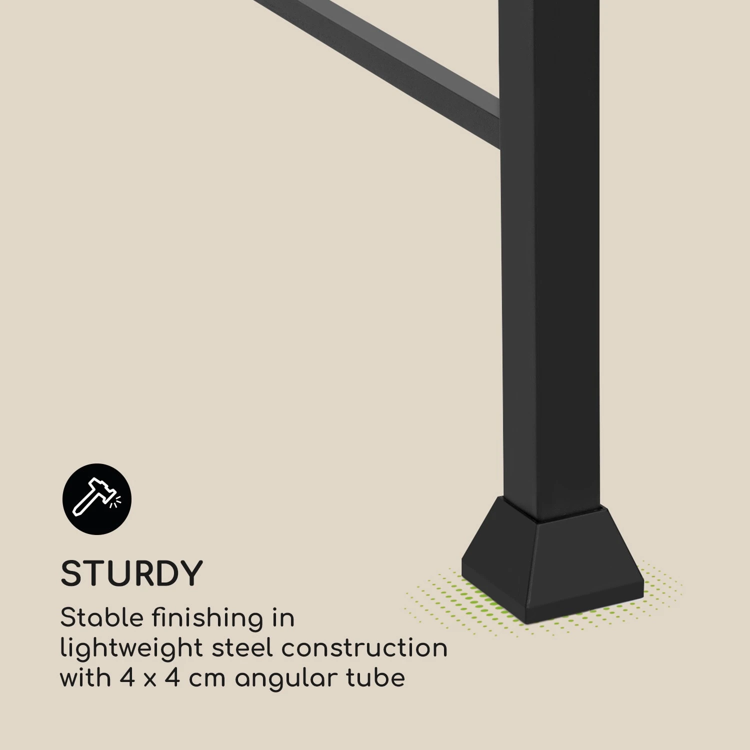 Steakhouse Grilldach 220x215x140cm PE 180 G/m² Flammhemmend Stahl Grau 11 Steakhouse Grilldach 220x215x140cm PE 180 G/m² Flammhemmend Stahl Grau – Bild 10